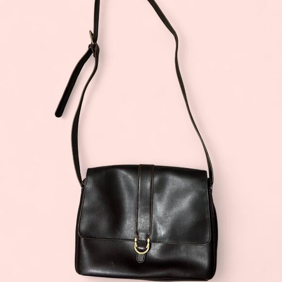 Vtg liz claiborne dark brown bag - Picture 2 of 7